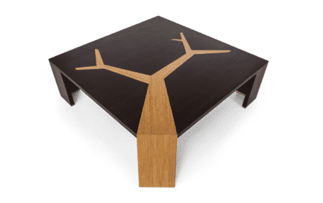 Wood tree table