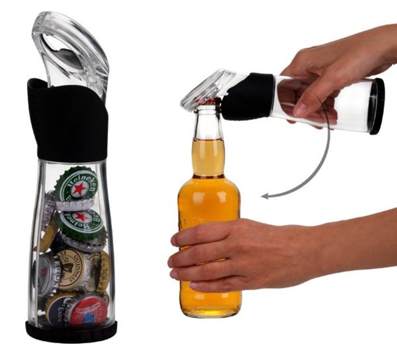 cap catching bottle opener