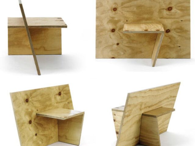 Minimalist plywood furniture design