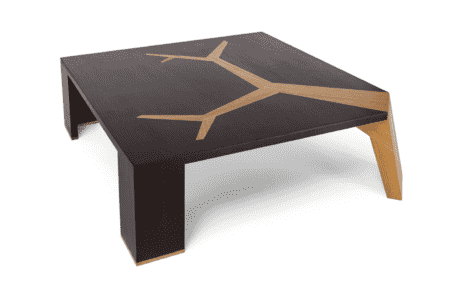 wood tree table side angle
