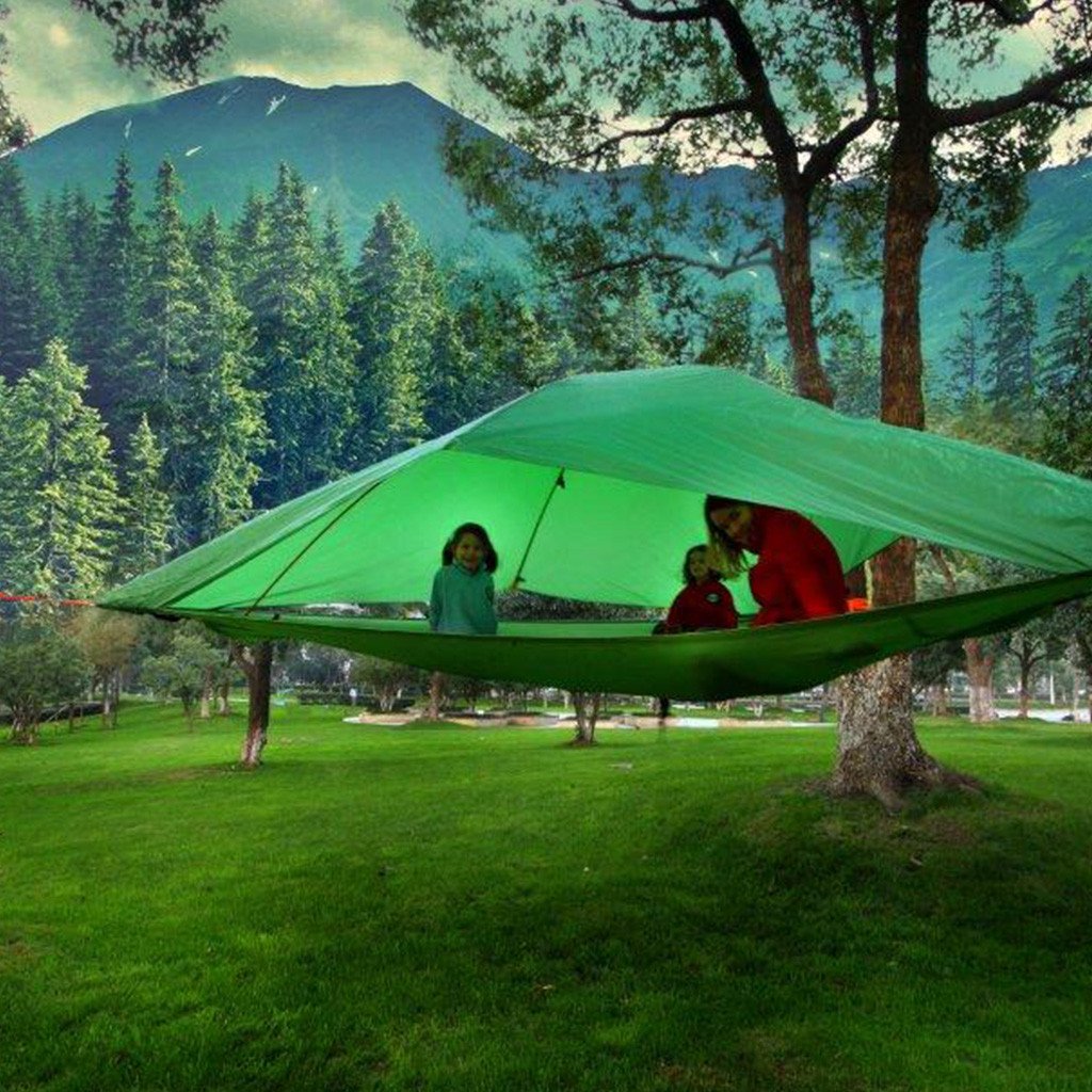 green tree tent