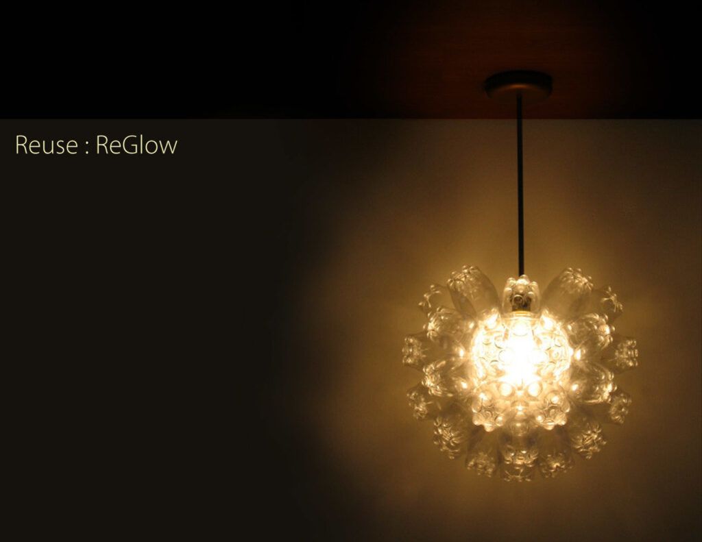 ReGlow lamp plastic bottles recycled