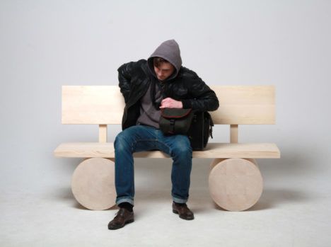 Creative wooden Holzbank Bench