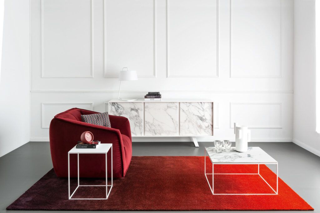 Calligaris red and white furniture