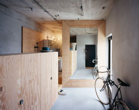 Heavy And Light Minimal Concrete Plywood Home Interior