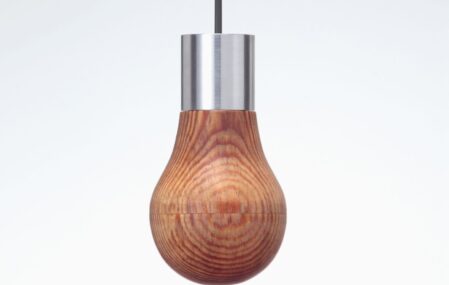 Wooden light bulb Ryosuke Fukusada grain