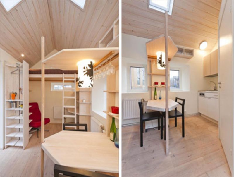 Tiny Student Cottage in Sweden interior