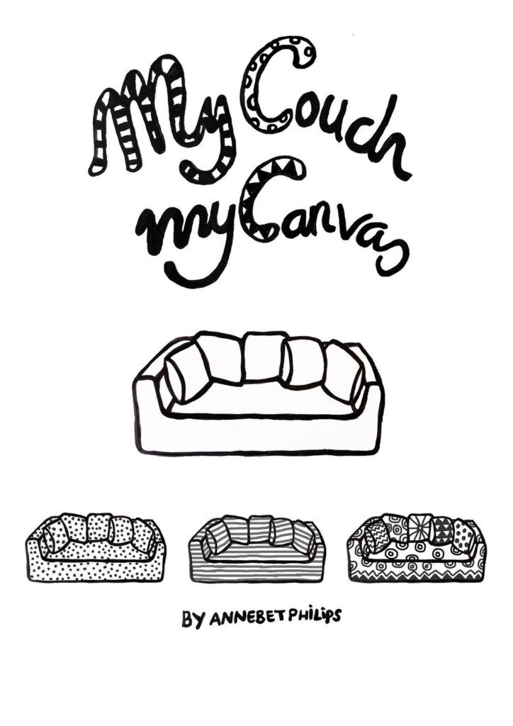 couch canvas drawing