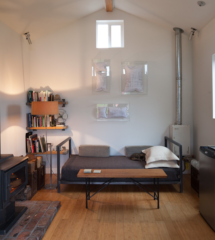 Garage Turned Tiny Home living area