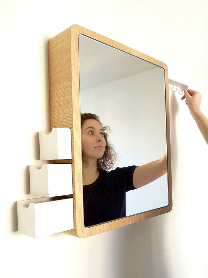This mirror contains hidden storage