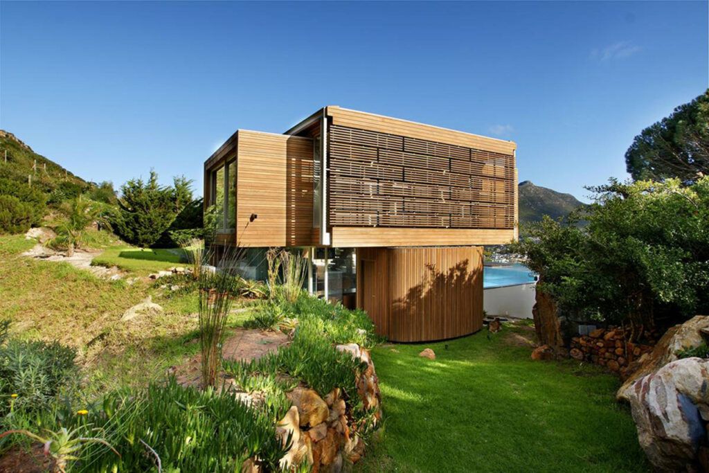 Spa House by Metropolis Design wood facade