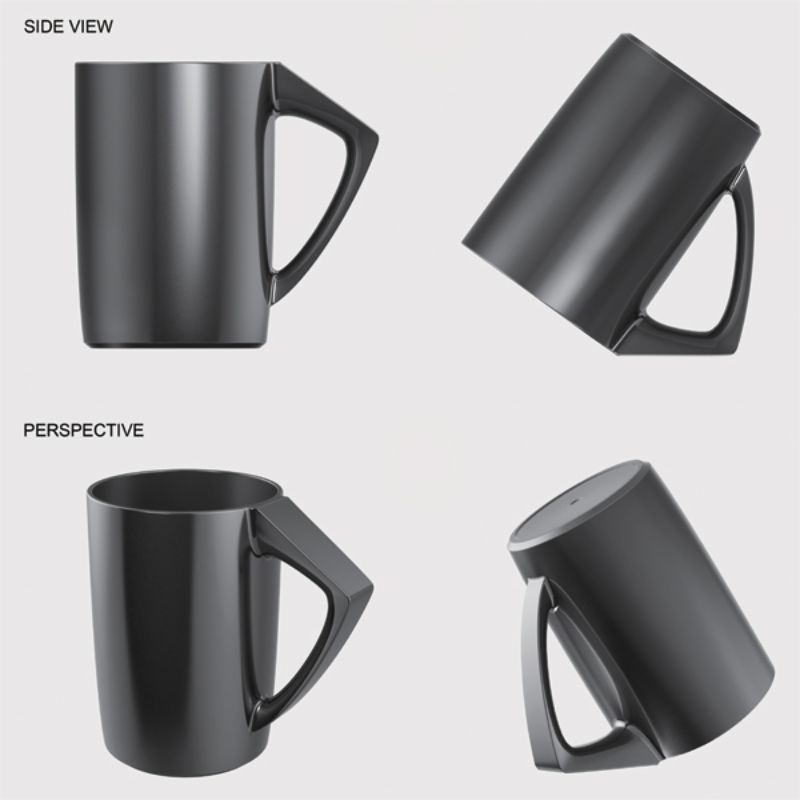 Bevel sanitary coffee mug design angles