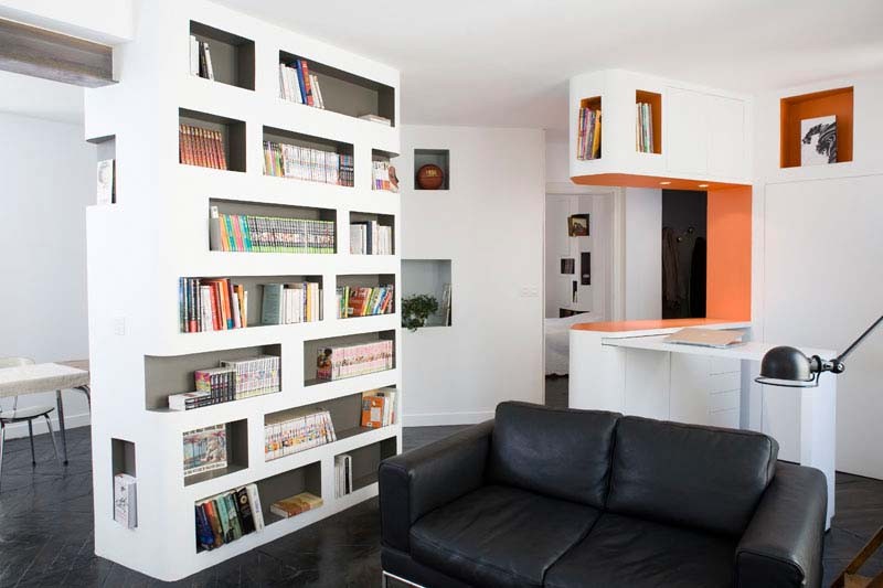 Paris Apartment with movable walls kitchen