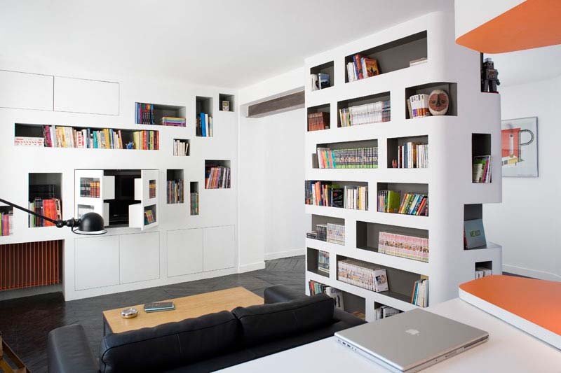 Paris Apartment with movable walls open plan