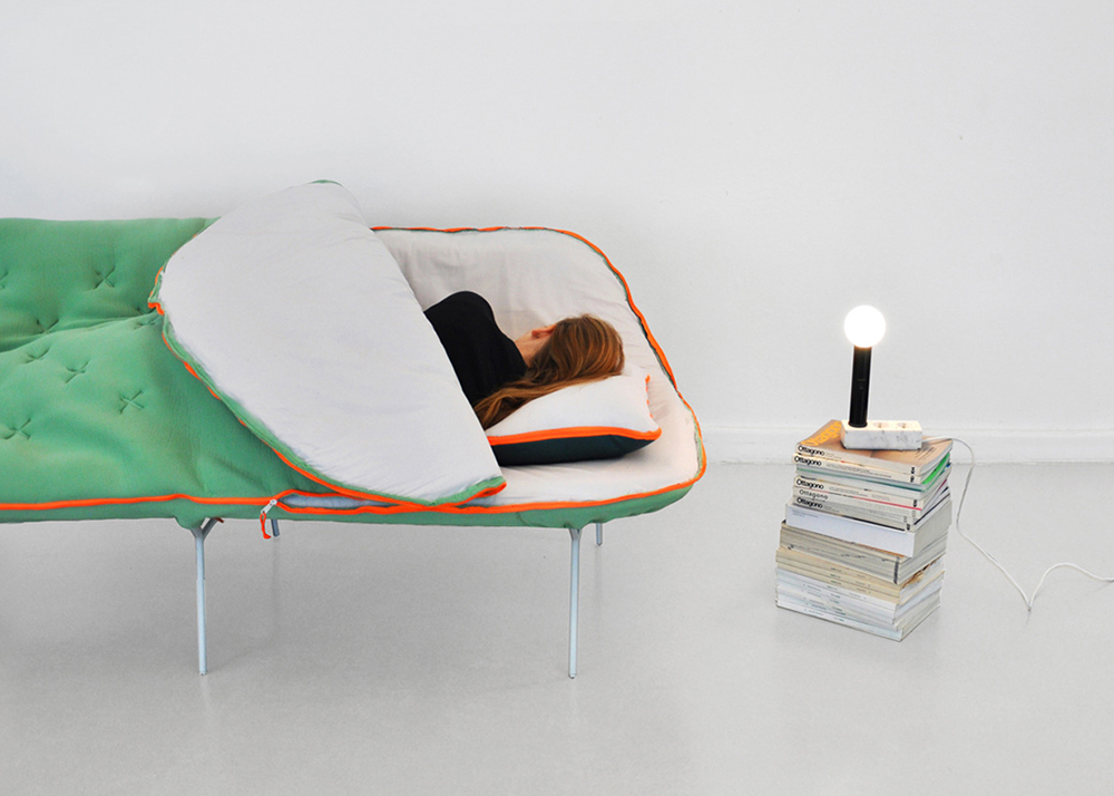 Camp Daybed and lamp