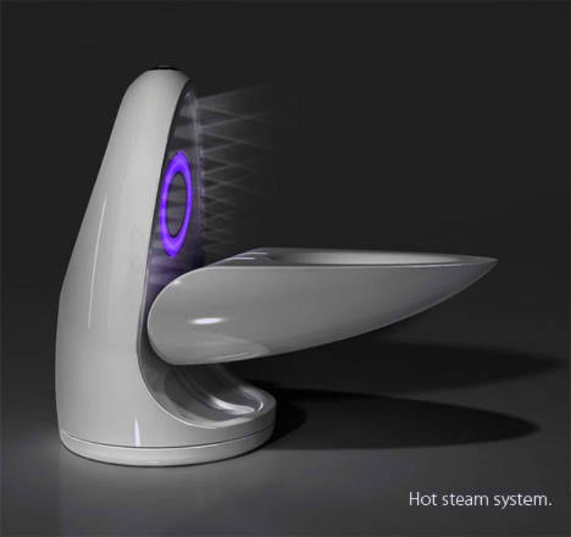 water-saving toilet hot steam system