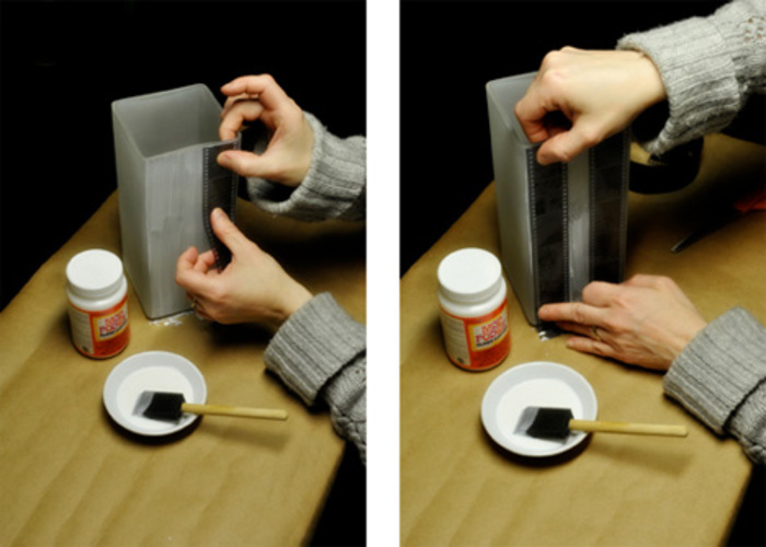 Hack Ikea lamp with photo negatives