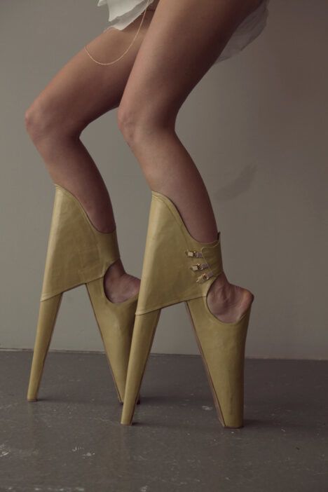 Extreme high heels close up