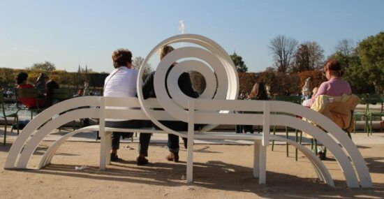 Social Benches by jeppe hein swirling