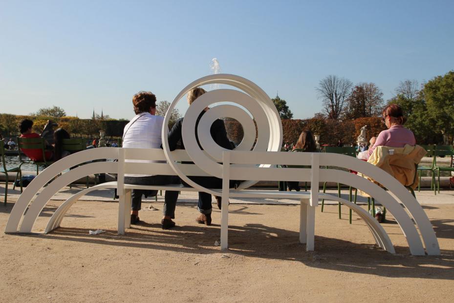 Social Benches by jeppe hein swirling