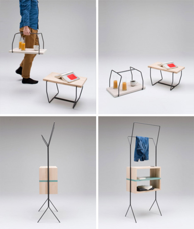 minimal transforming furniture set
