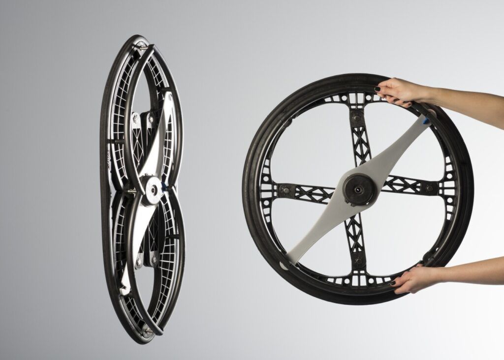 Morph folding wheel for wheelchairs compact
