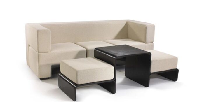 Slot Sofa modular couch by Matthew Pauk pulled out