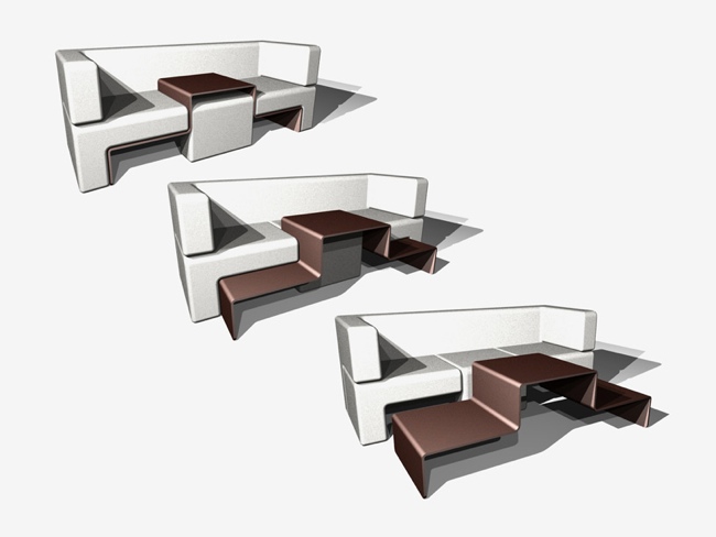 Slot Sofa modular couch by Matthew Pauk rendering