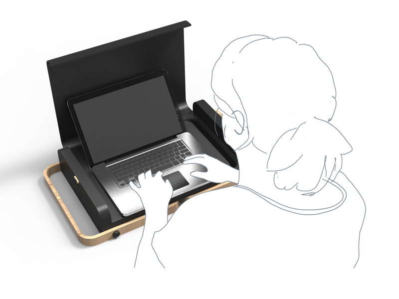 Envol laptop case to desk compact