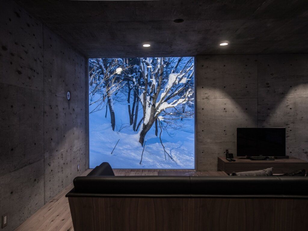 L House Hokkaido window looking at snow