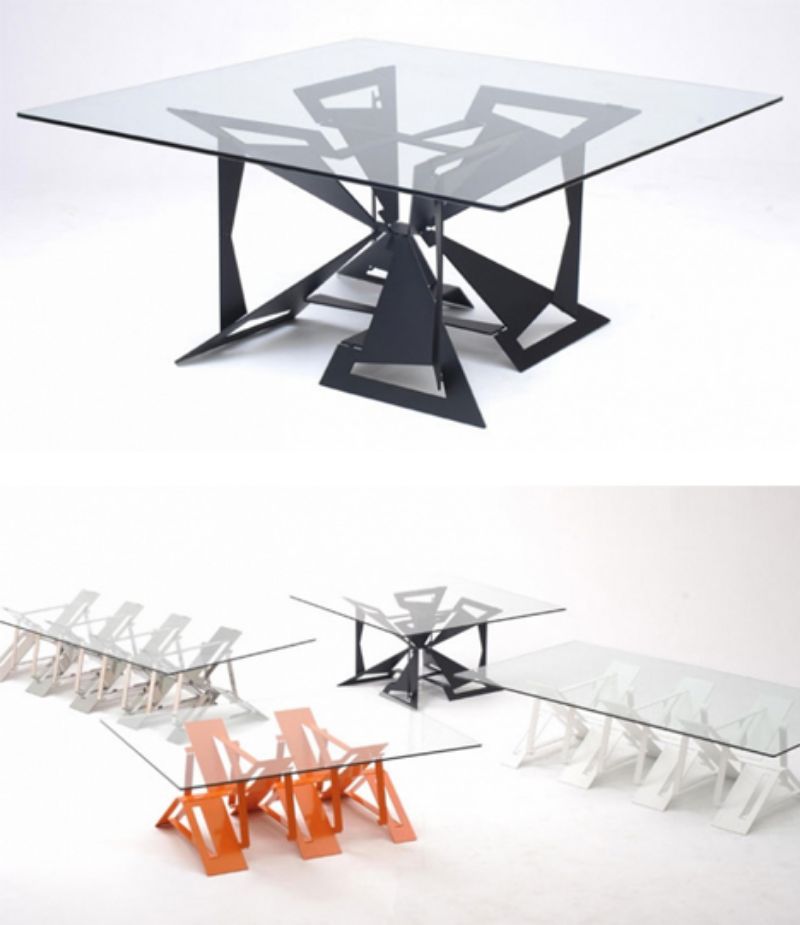 origami furniture steel table pop up