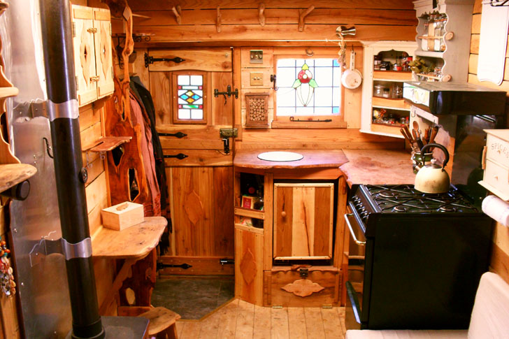 Rustic camper interior