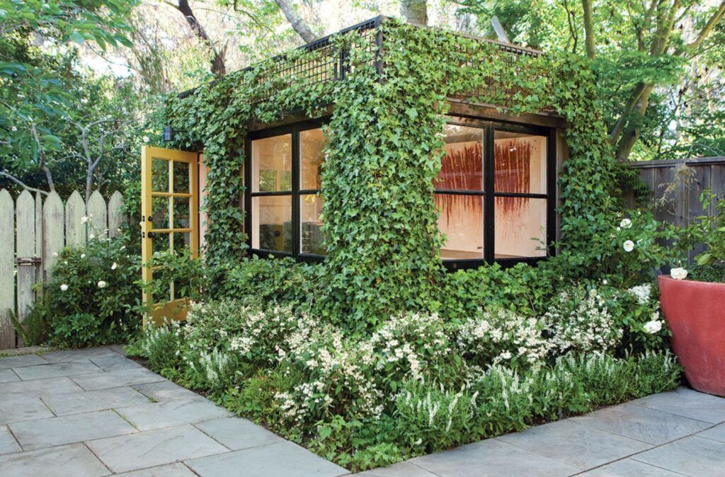 Backyard Building Ivy Covered Parkside