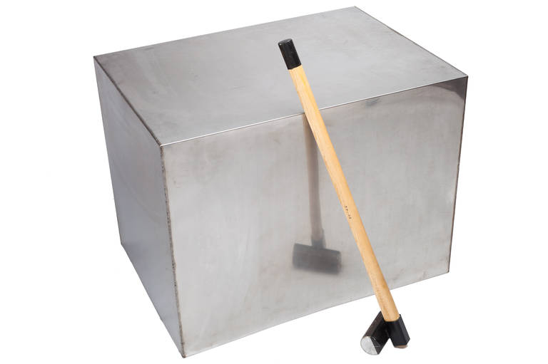 Shape this block of metal into a chair