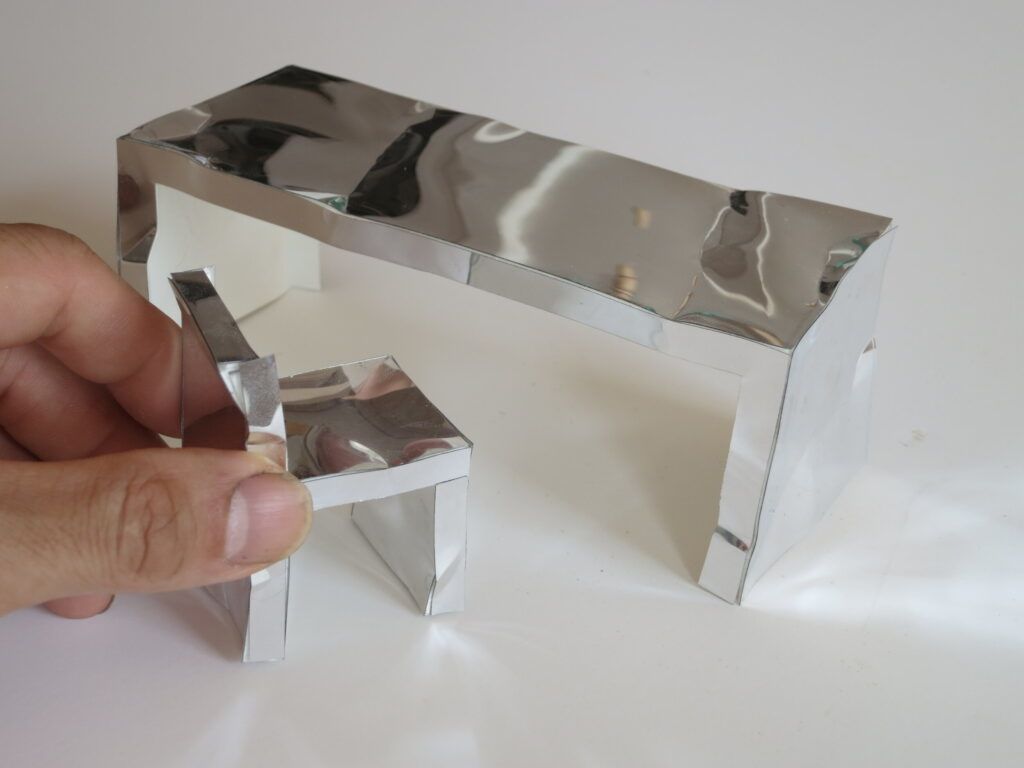 Visible invisible reflective furniture takeshi miyakawa miniatures