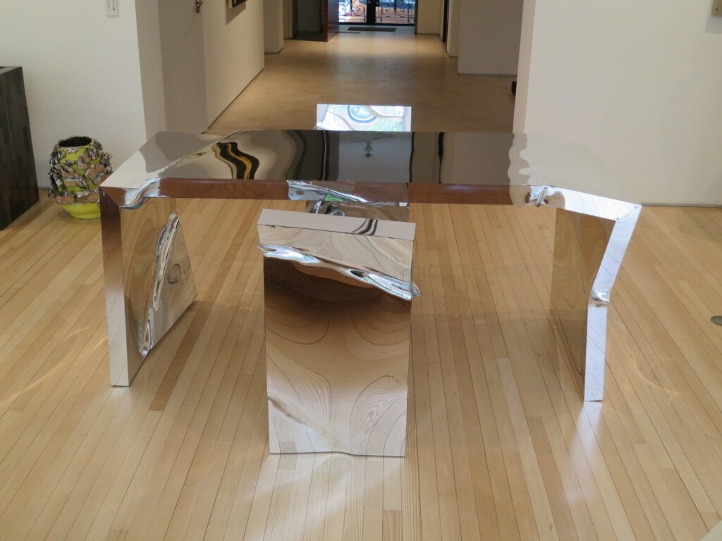 Visible invisible reflective furniture takeshi miyakawa table set