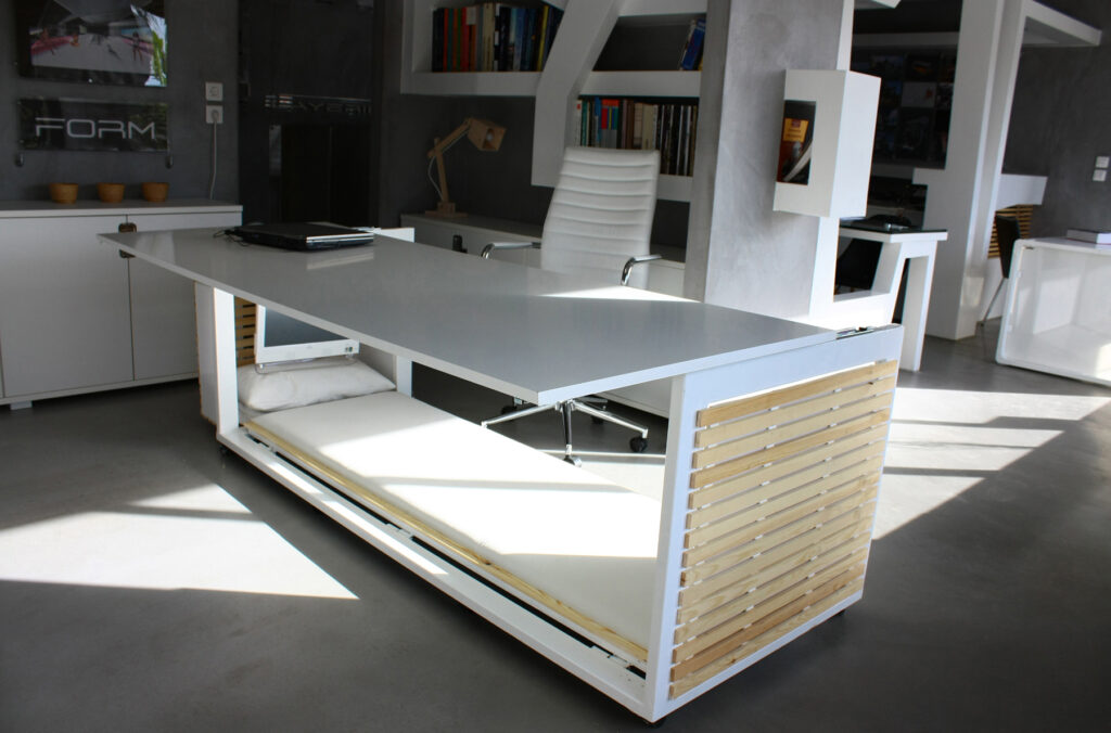 Work Desk Bed by Studio NL open