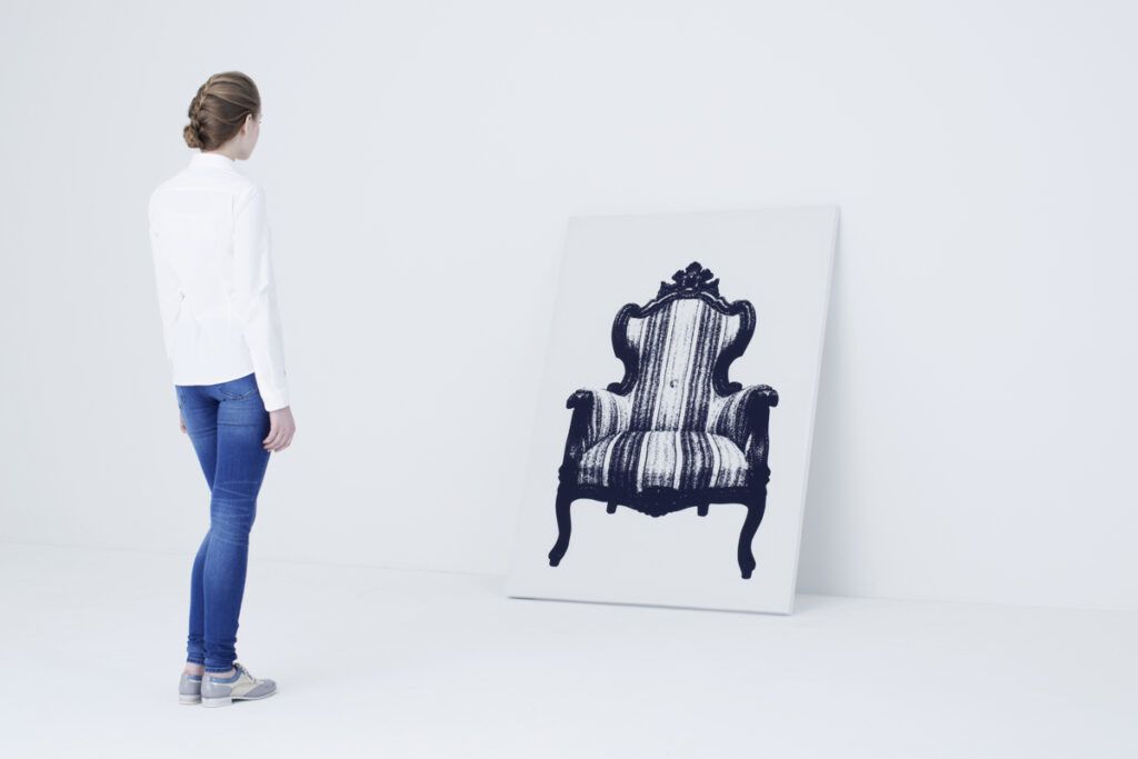 YOY canvas chair on wall
