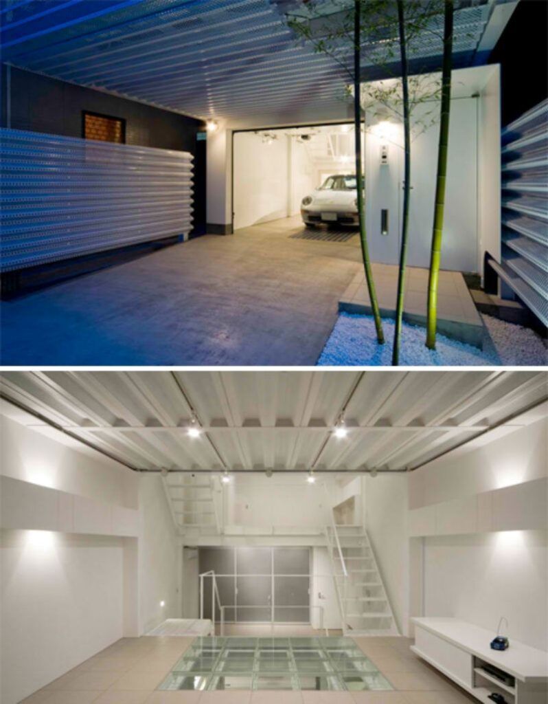 luxury home with fancy garage