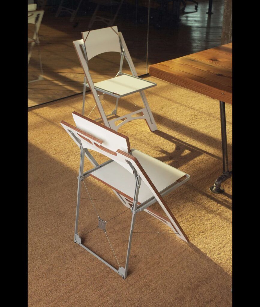 Folding furniture tilt chair