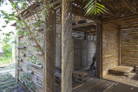 Vietnam low cost bamboo home tropical