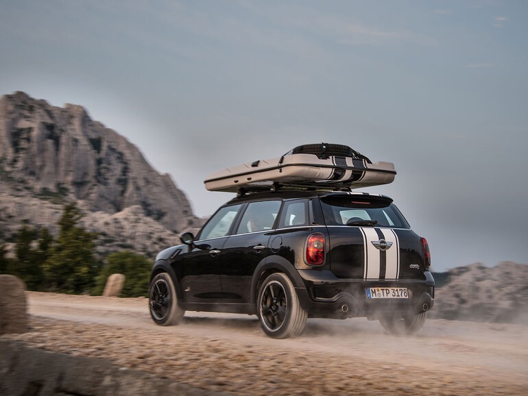 MINI Clubman Camp rooftop tent on the road