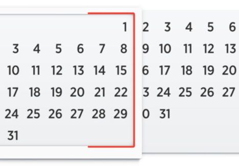 Adjustable infinite calendar