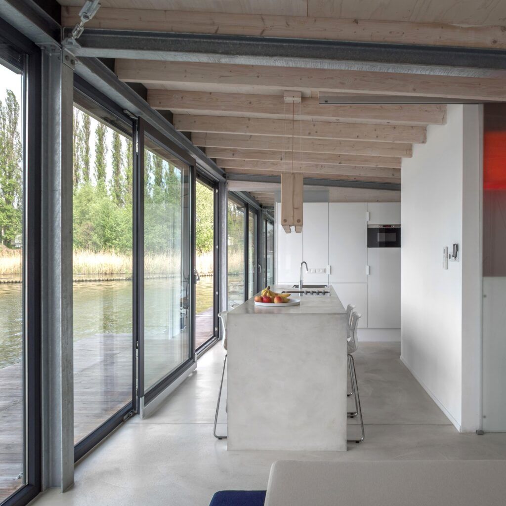 Berlin Modern Houseboat kitchen