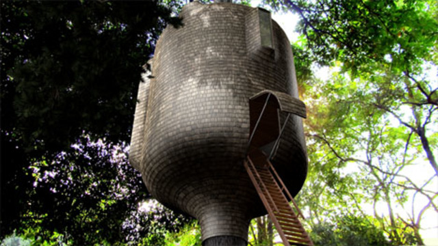 natural looking treehouse