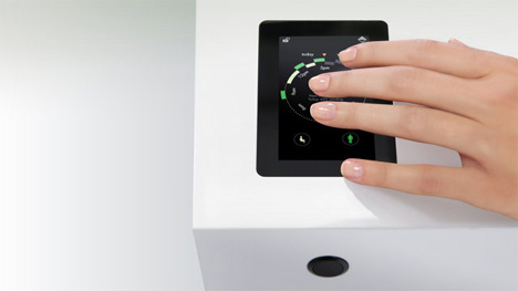 standing desk touchscreen controls