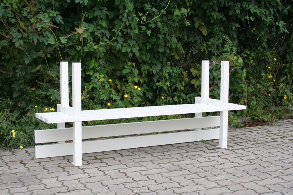 Jeppe Hein modified bench upside down