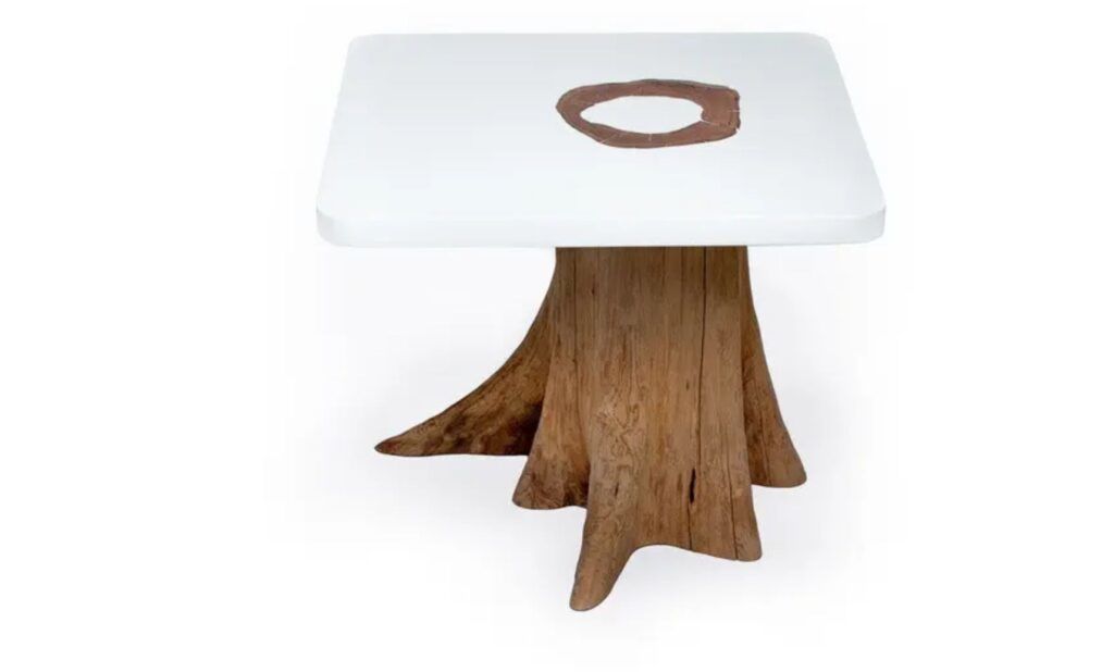 Modern log furniture side table