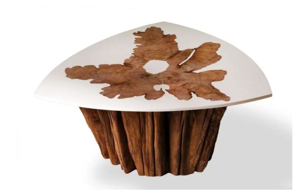 Modern log furniture texture