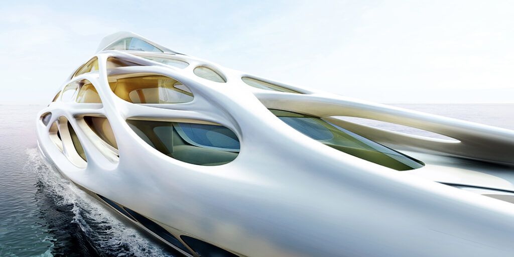 Circle Yacht Zaha Hadid from front